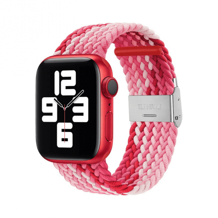 Curea Apple Watch Braided Loop Strawberry Red 41 40 38mm