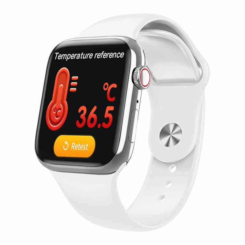 Ceas Smart Sport argintiu cu monitorizare temperatura si sistem imunitar SWW98