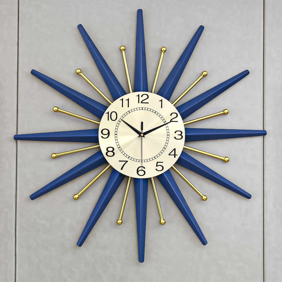 Ceas de perete, stil elegant, Metal, mecanism Silentios, D4181, 70 cm, Multicolor