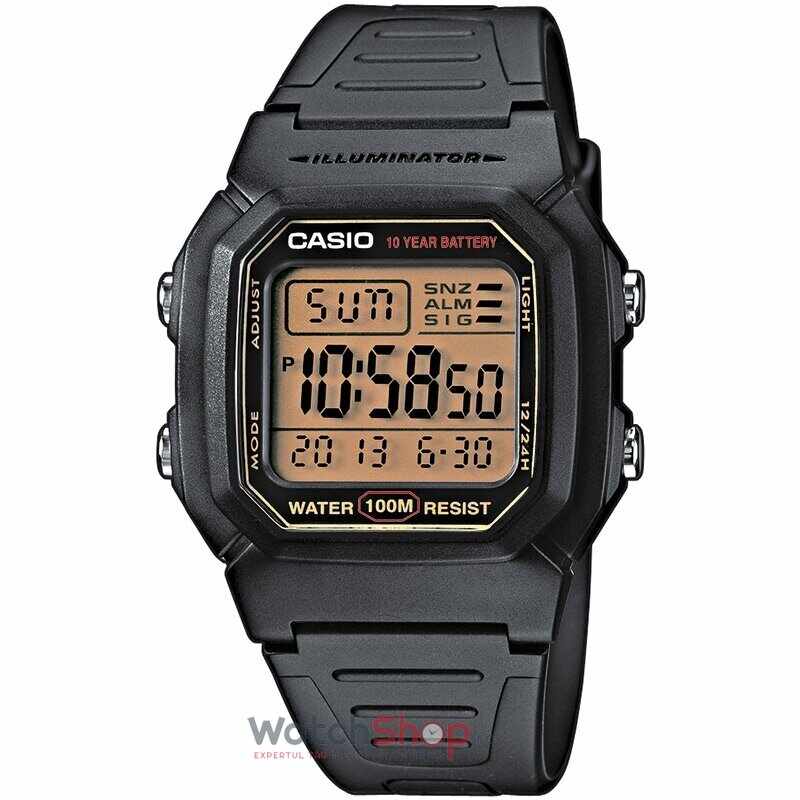 Ceas Casio COLLECTION W-800HG-9A Baterie 10 ani